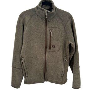 Avalanche Mens Olive Green Zip Pocket & Closure Fleece Jacket Size M